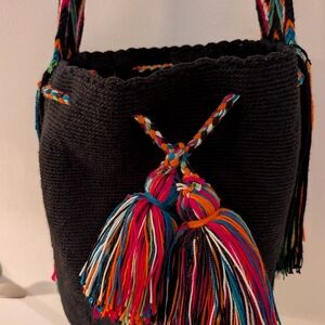 Preppy Chic Colorful Woven Shoulder Bag
